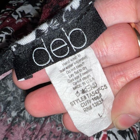 Deb Boho Print Backless Sundress – Size L | Red Black White Summer Mini Dress - Picture 3 of 3